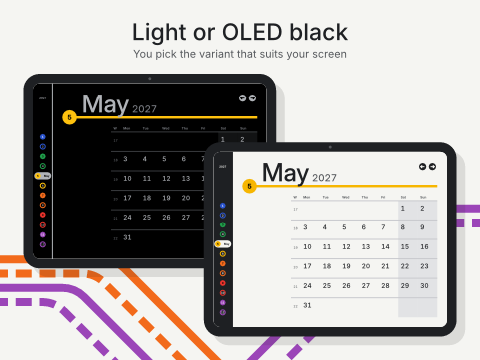 Light or OLED black: You pick the variant that suits your screen